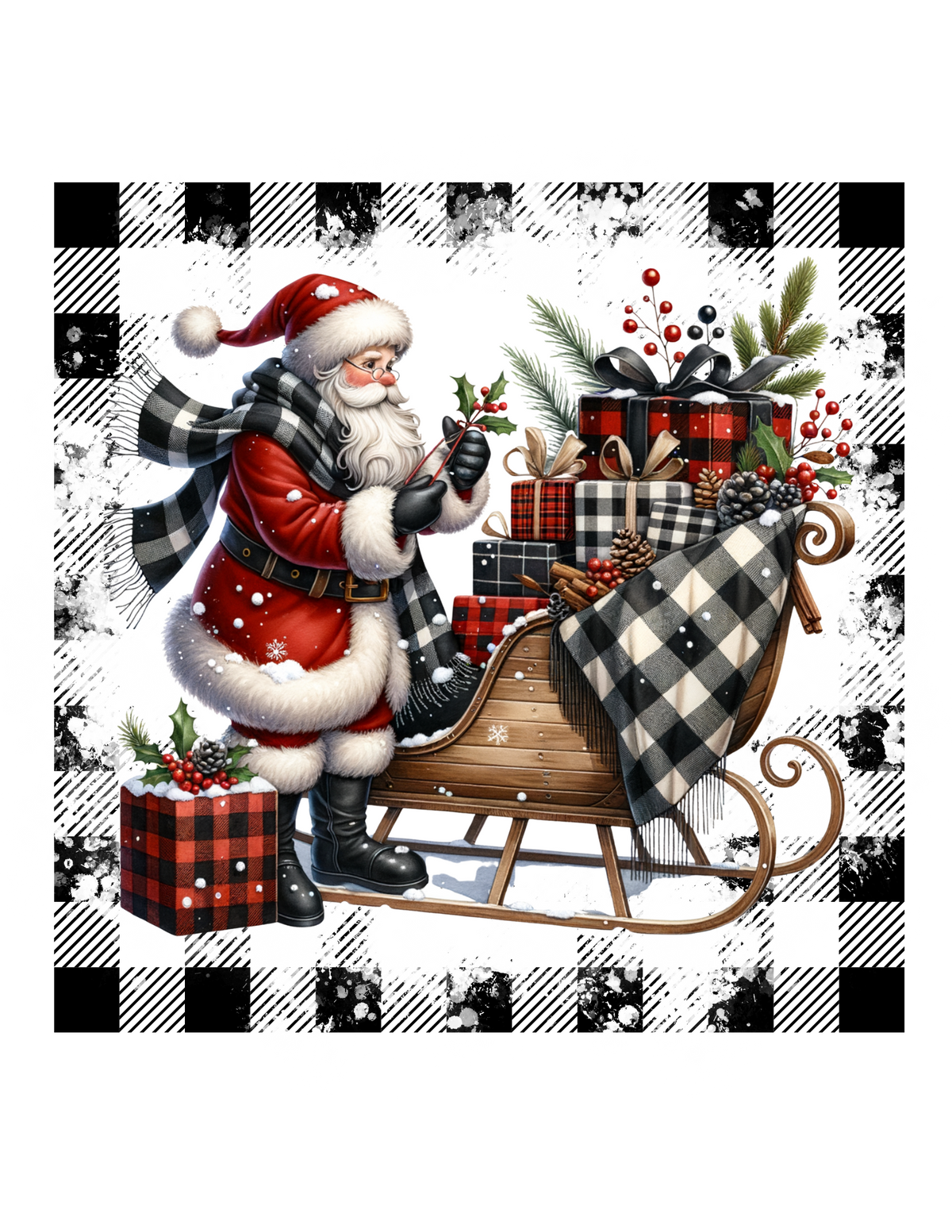 Christmas Gingham Set