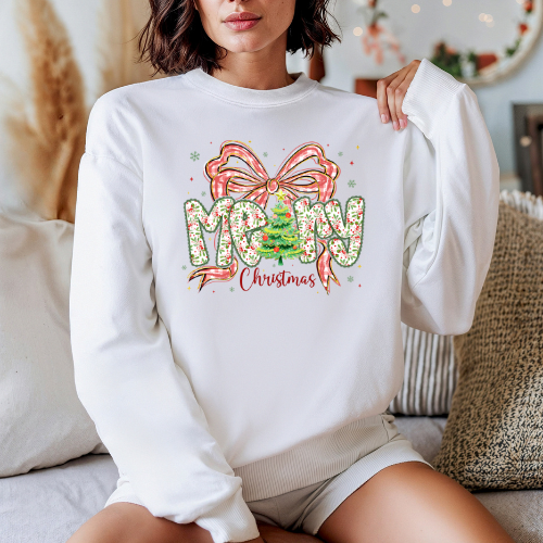 Merry Christmas Bow (Red Letters)