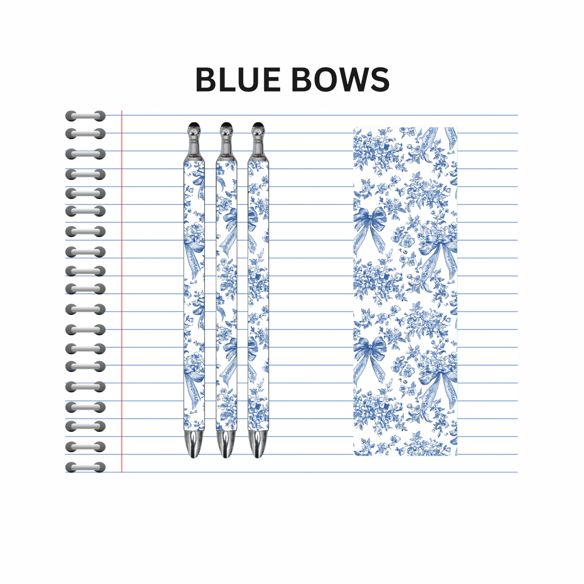 Blue Bows Ink Pen