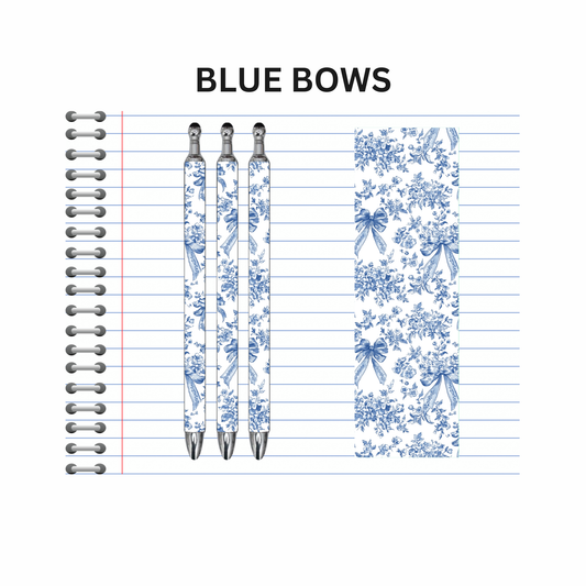 Blue Bows Ink Pen
