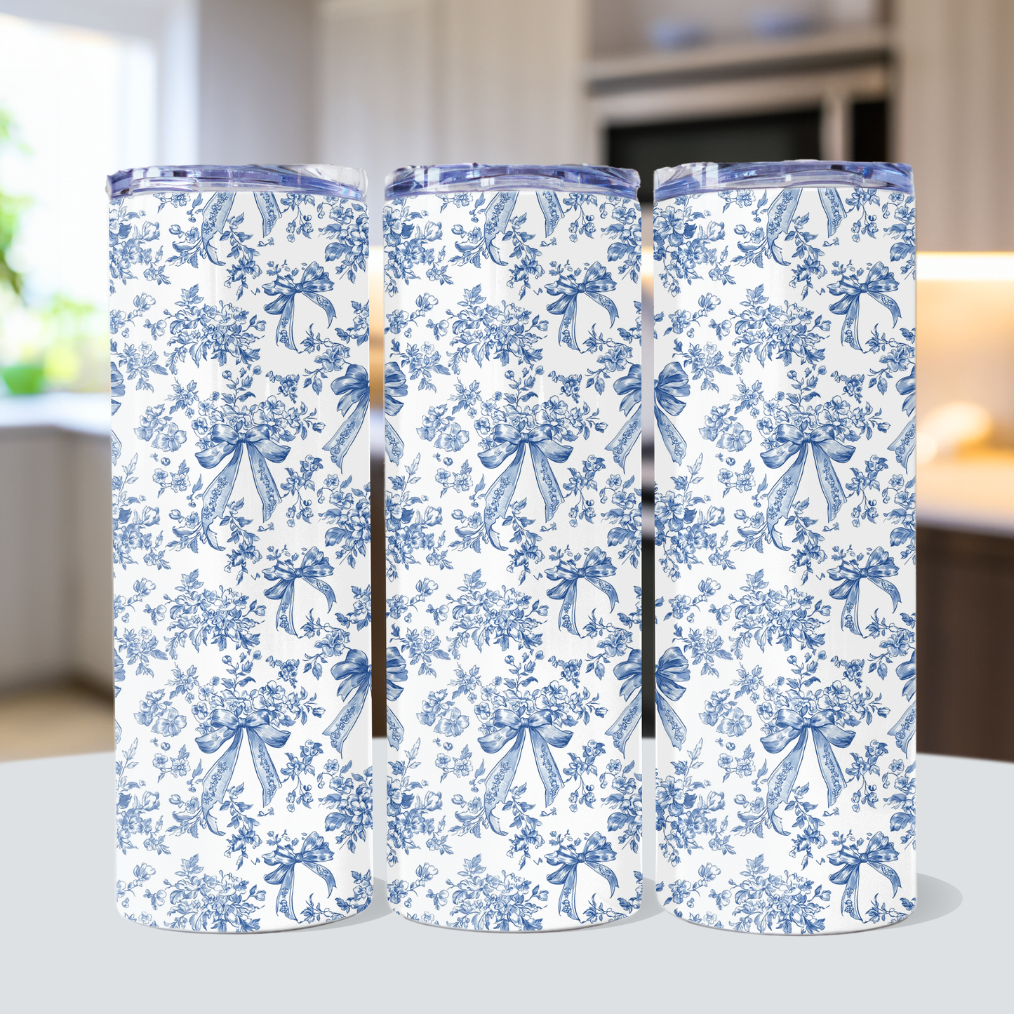 Blue Flower Bows