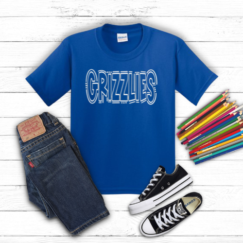 YXS - Grizzlies Royal Blue Tshirt