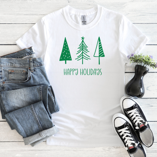 AL-Happy Holidays White Tshirt