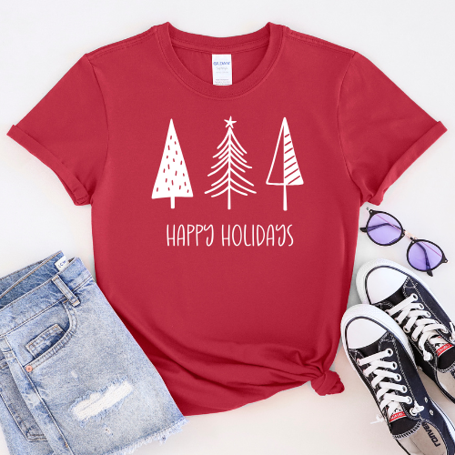 AL-Happy Holidays Red Tshirt