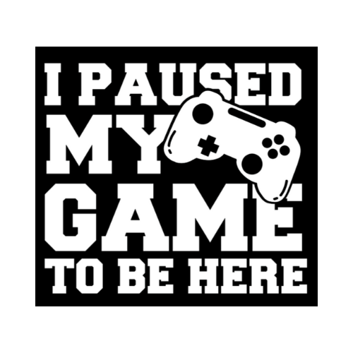 YL-I Paused My Game Black Tshirt