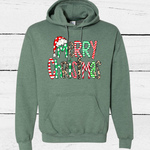 AS-Merry Christmas Heather Green Hoodie