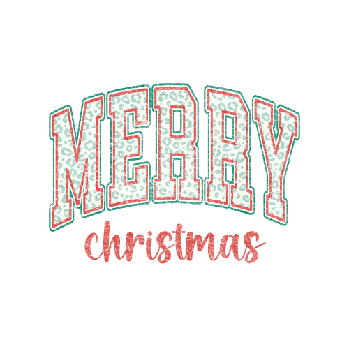 Leopard Merry Christmas-Distressed