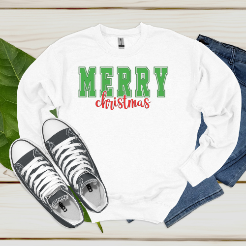 YXS-MERRY christmas White Sweatshirt