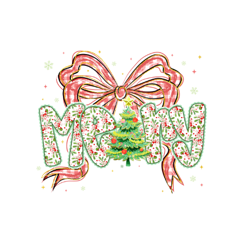 Merry Christmas Bow (White Letters)