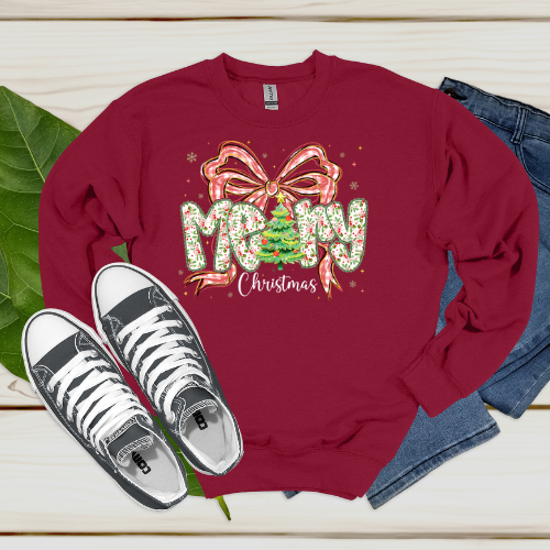 Merry Christmas Bow (White Letters)