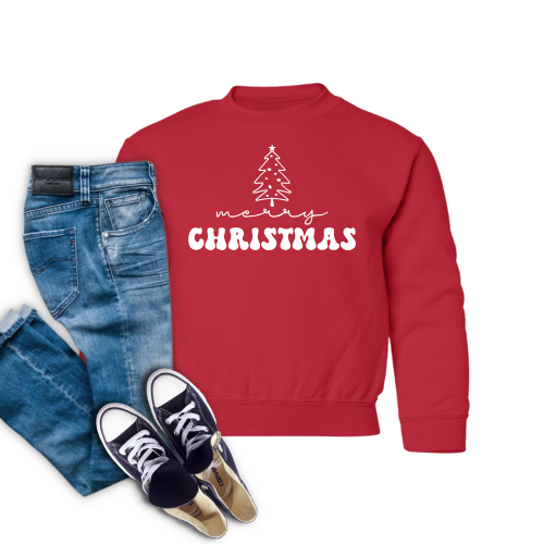 YM-Merry Christmas Red Sweatshirt