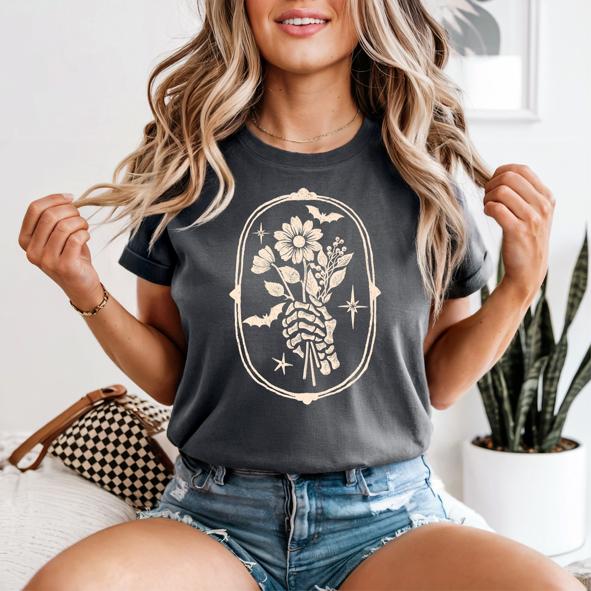 Skeleton Hands with Bouquet