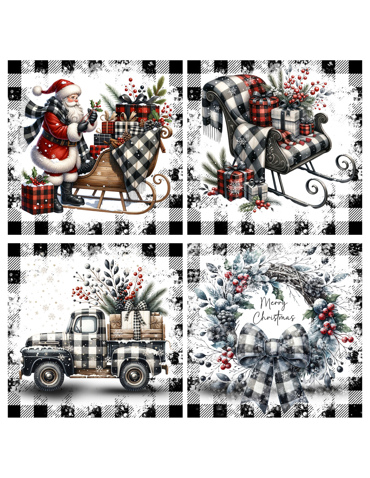 Christmas Gingham Set