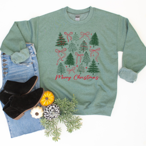 Merry Christmas Bows & Trees