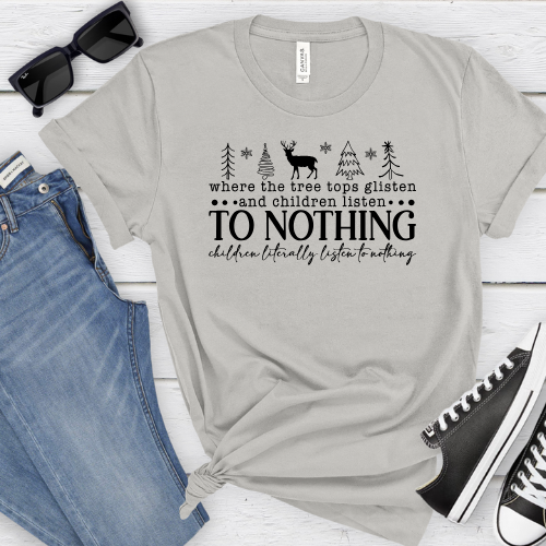 A3X-Children Listen to Nothing Silver Grey Tshirt