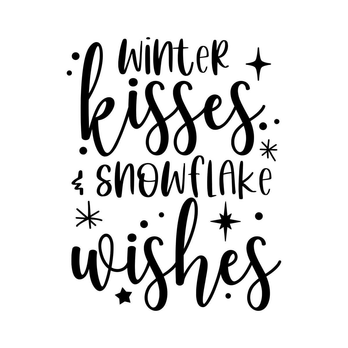 Winter Kisses Snowflake Wishes